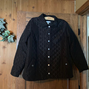 Christopher & Banks black quilted jacket